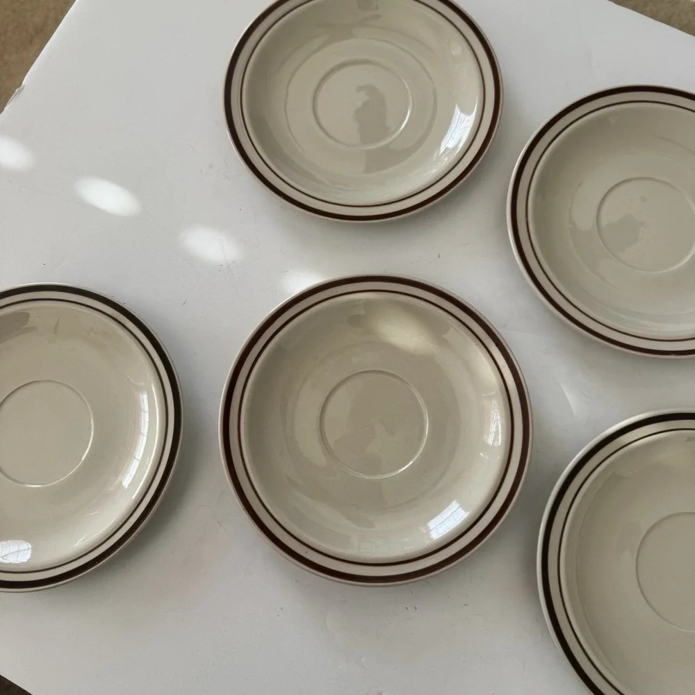 Kasuga Vintage Fuji Stone Winter Wheat Set of 7 Bread Plates 6.5